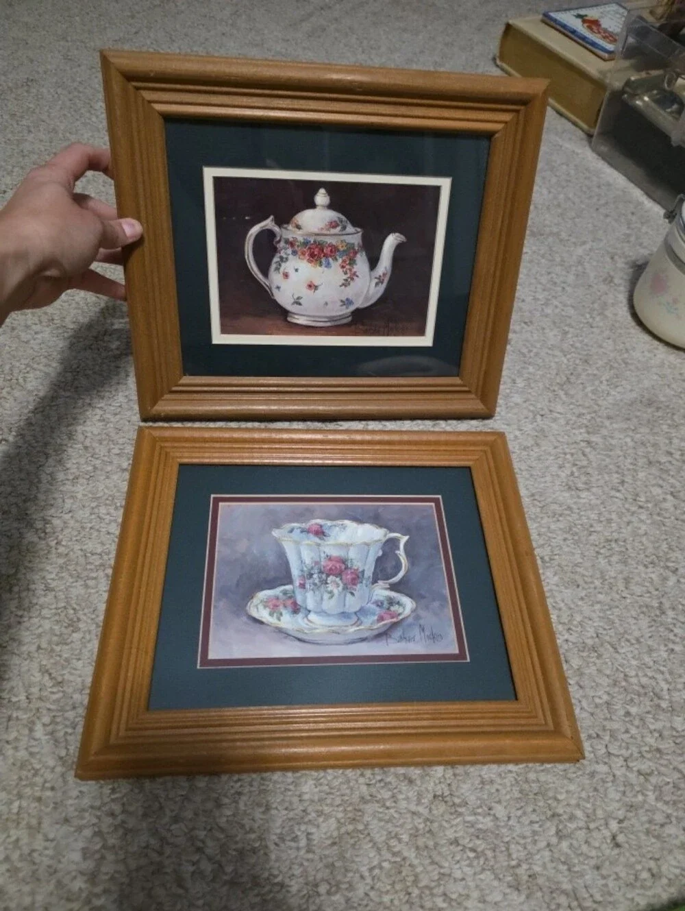 Set Of Two Vintage Barbara Marks Framed Pictures